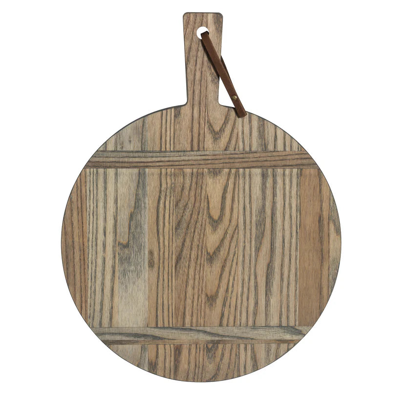 BOARD ROUND ASH WOOD WITH HANDLE