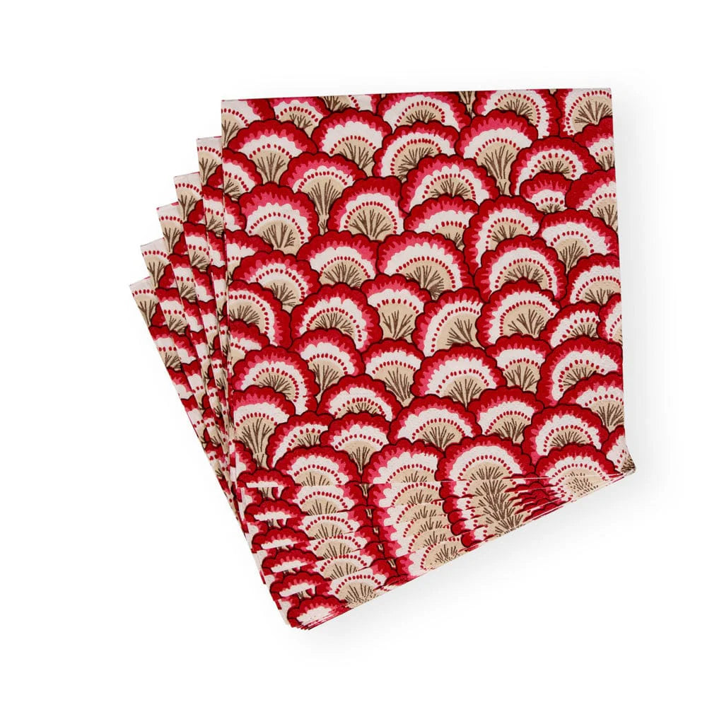 NAPKIN PONTCHARTRAIN SCALLOP RED