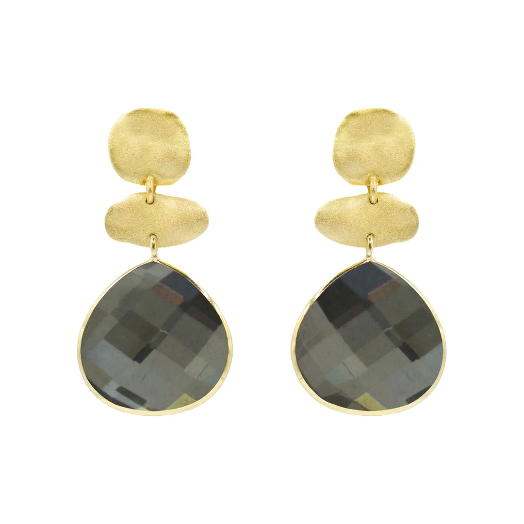 EARRING TWO MOLTEN COINS