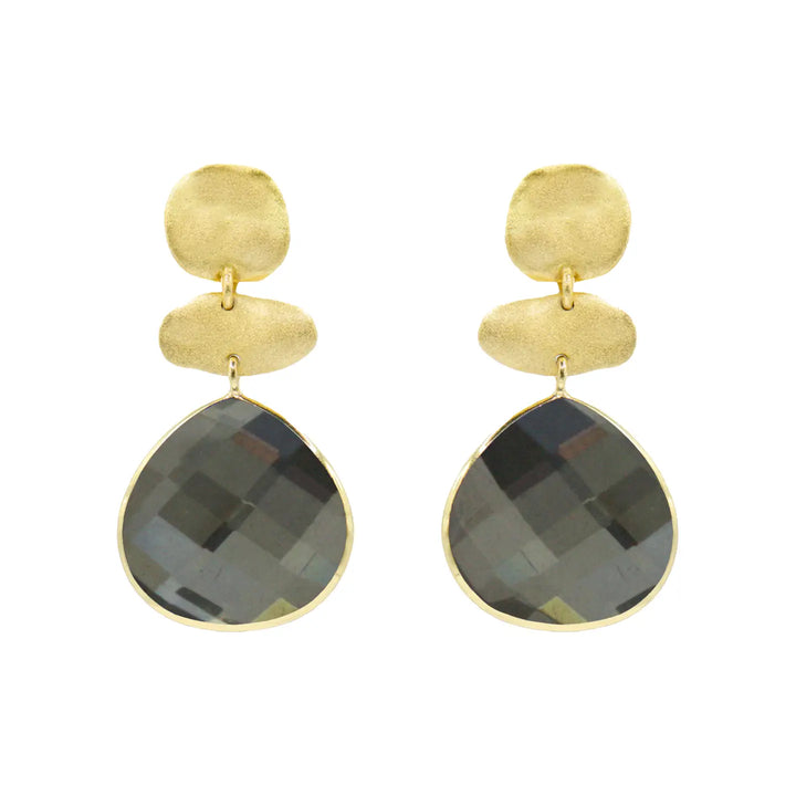 EARRING TWO MOLTEN COINS