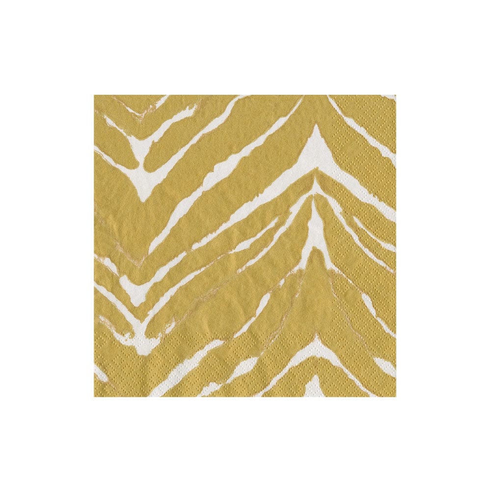 NAPKIN COCKTAIL GOLD WHITE