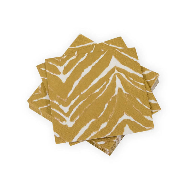 NAPKIN COCKTAIL GOLD WHITE