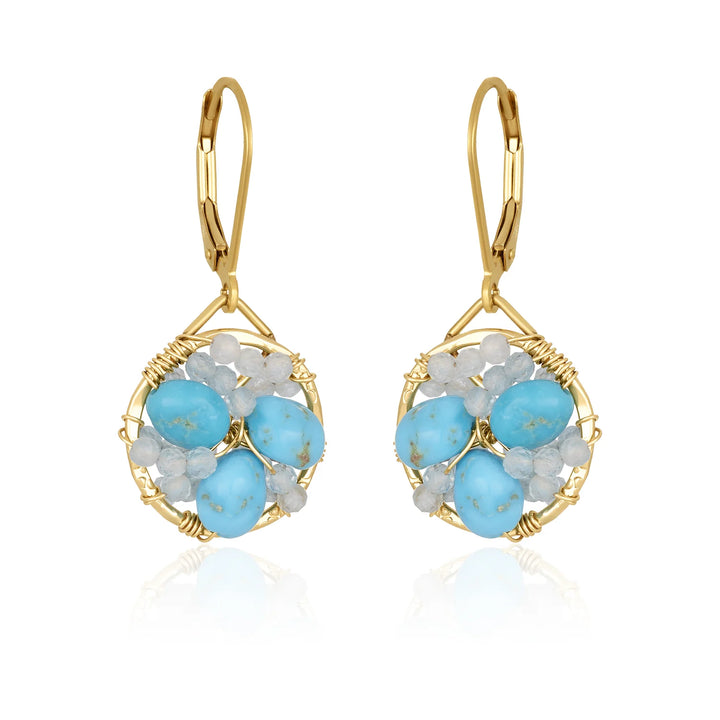 EARRINGS WHEEL OF TURQUOISE