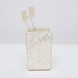 BATH COLLECTION PEARLIZED HERRINGBONE CAPIZ