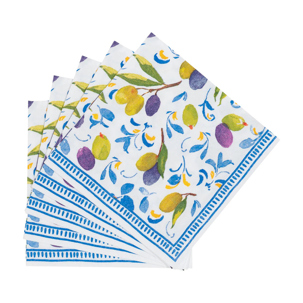 NAPKIN COCKTAIL MEDITERRANIAN BLUE