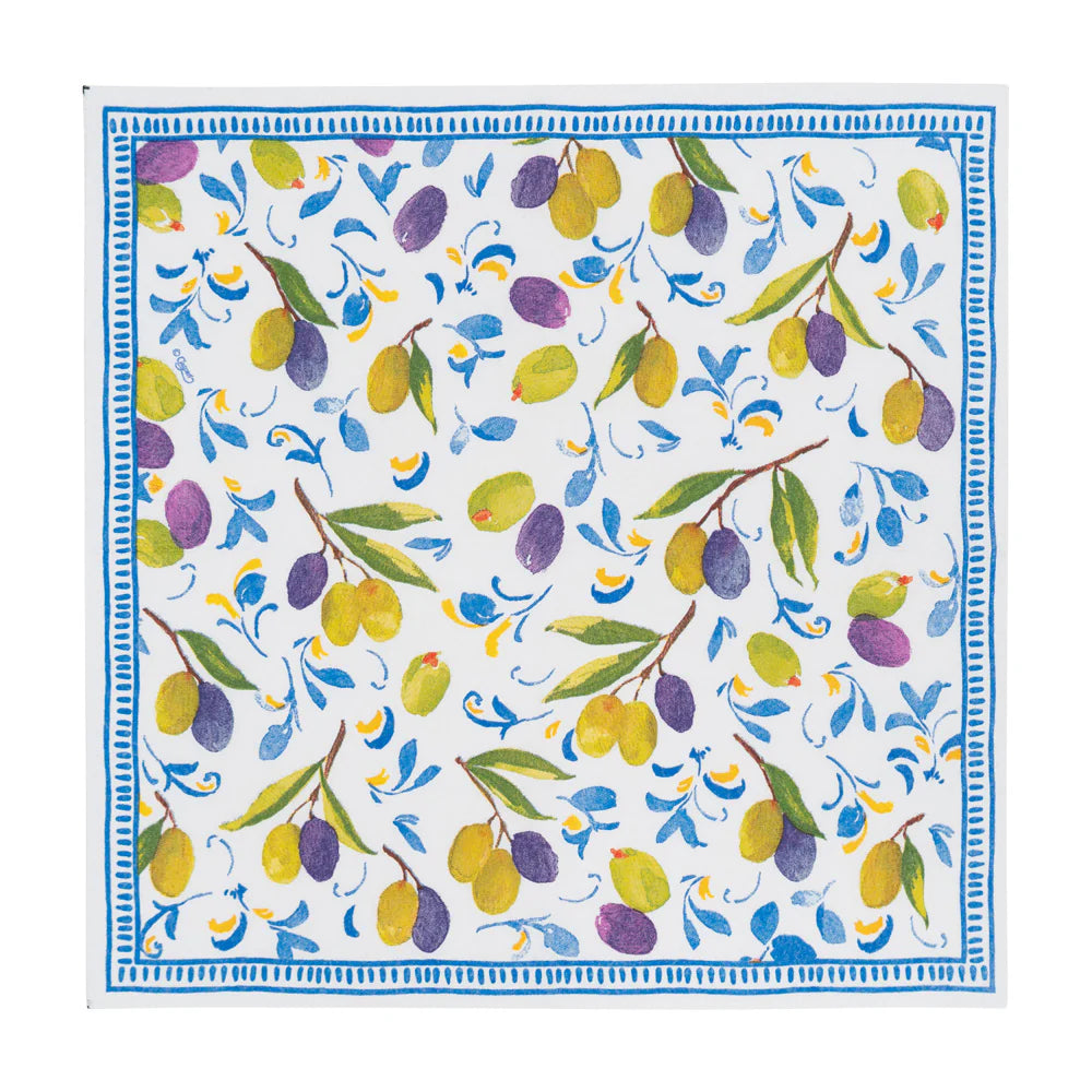 NAPKIN COCKTAIL MEDITERRANIAN BLUE