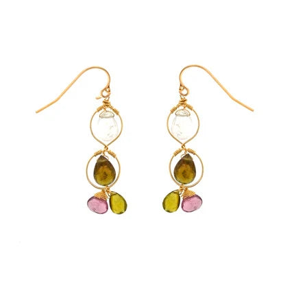 EARRING DOUBLE TAKE PREHNITE