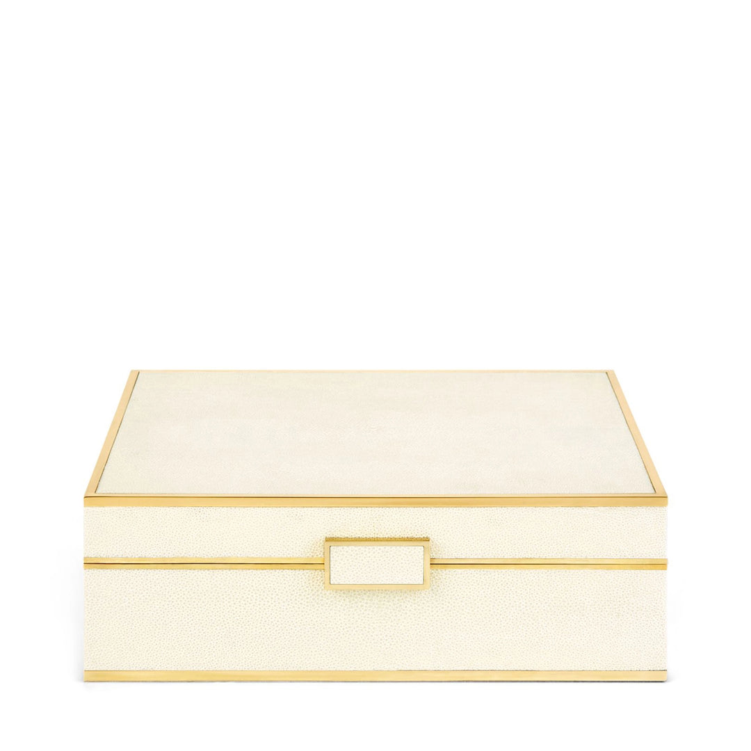 JEWELRY BOX CLASSIC SHAGREEN CREAM
