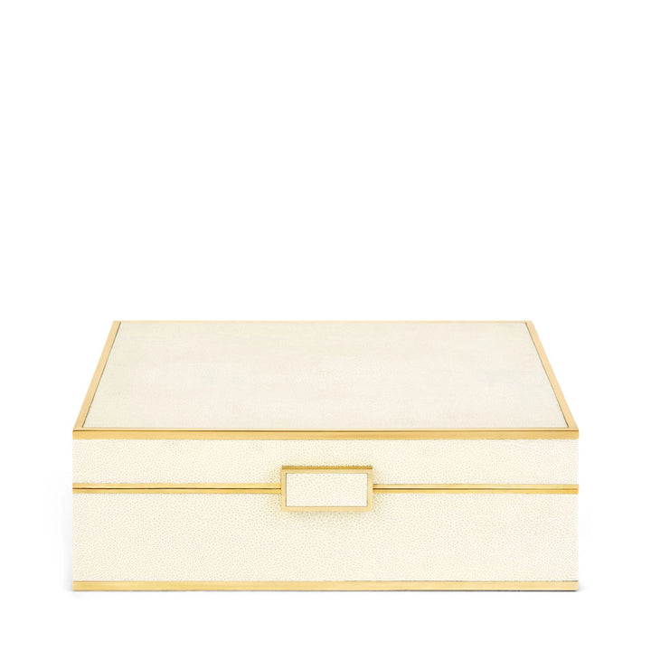 JEWELRY BOX CLASSIC SHAGREEN CREAM