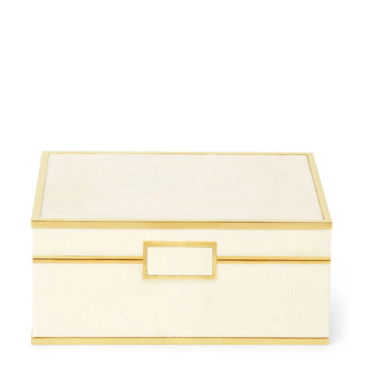 JEWELRY BOX CLASSIC SHAGREEN CREAM