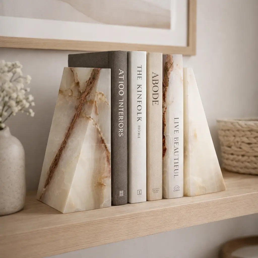 BOOKENDS ONYX MARBLE