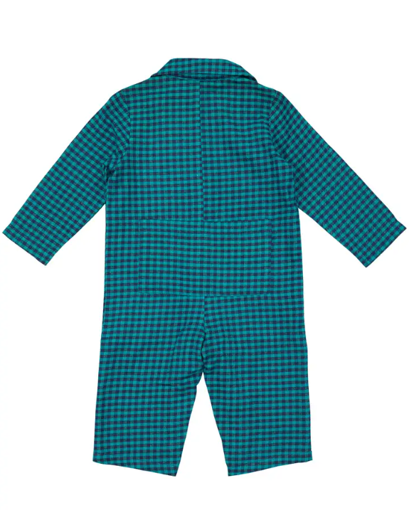 ROMPER GREEN FLANNEL
