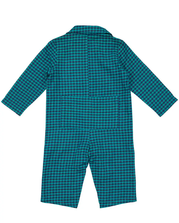 ROMPER GREEN FLANNEL (Available in 3 Sizes)