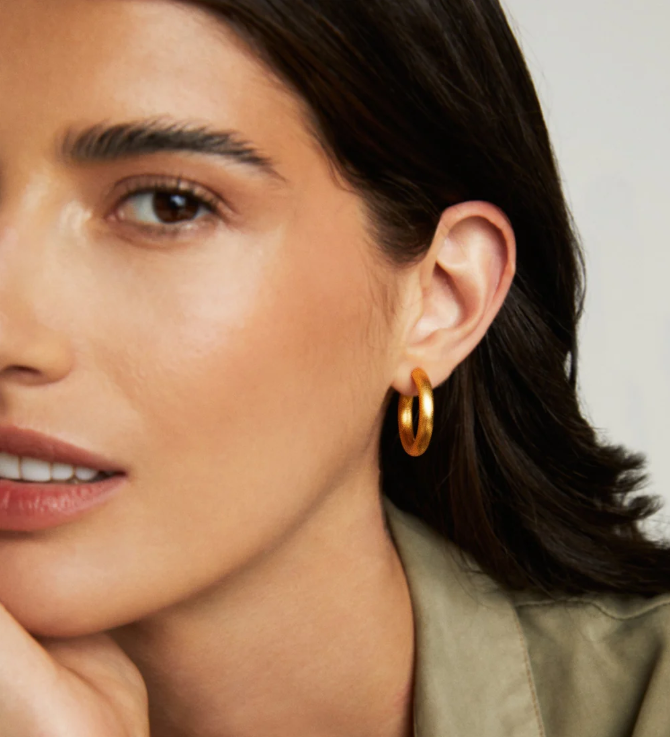 EARRINGS DUNE HOOPS GOLD MINI