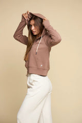HOODIE FULL ZIP RIBBED