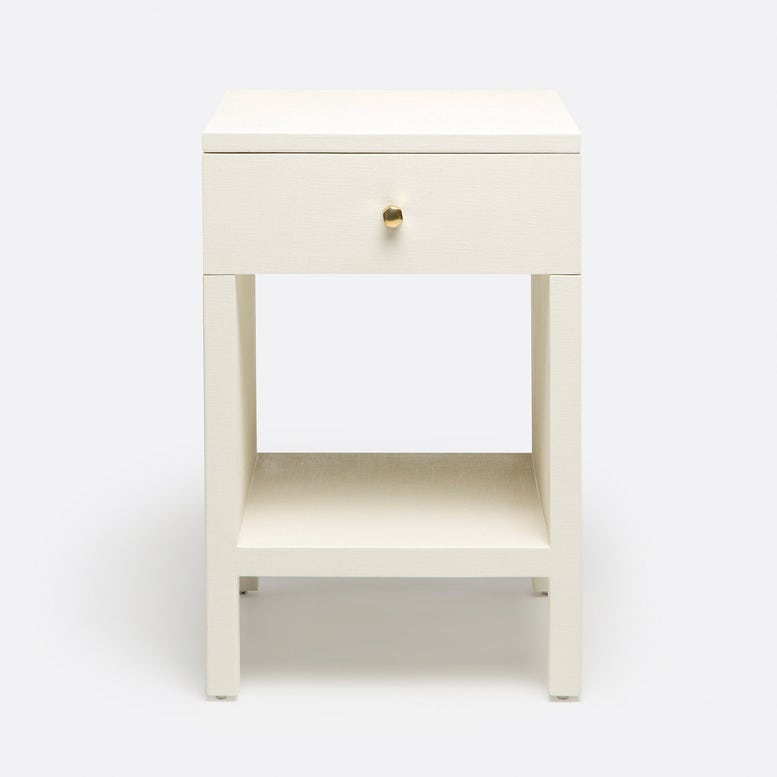 NIGHTSTAND WHITE BELGIAN LINEN