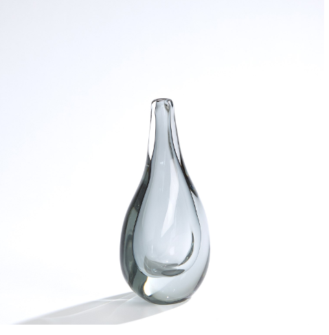 VASE STRETCHED NECK GREY (Available in 2 Sizes)