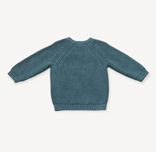 PULLOVER KNIT LION TEAL BLUE