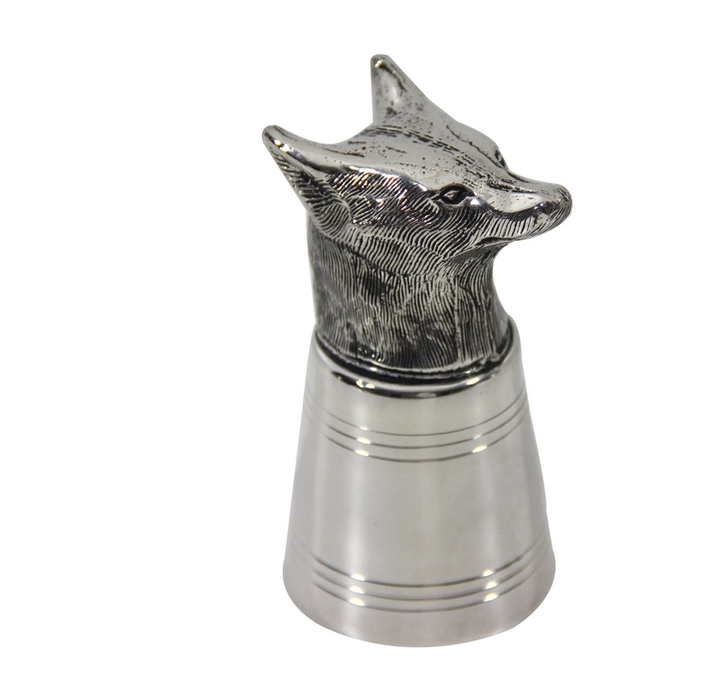 STIRRUP CUP FOX HEAD SILVER PLATE #71895