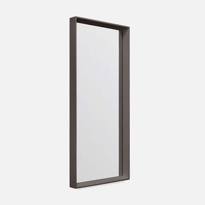 MIRROR COOL GRAY FAUX SHAGREEN