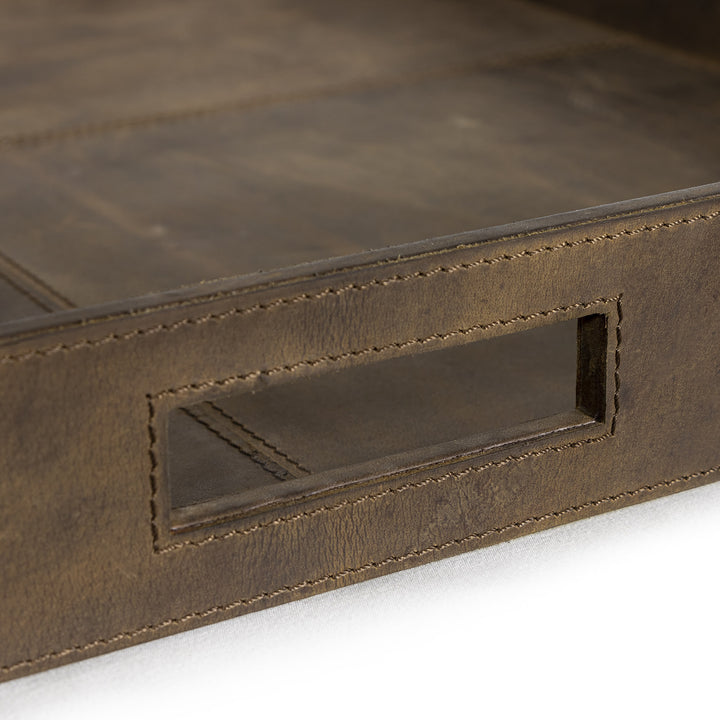 TRAY LEATHER SQUARE
