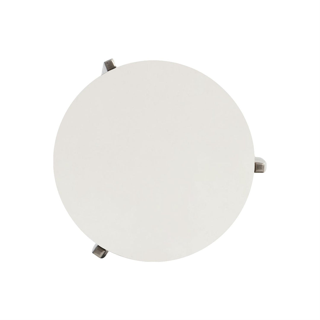 ACCENT TABLE ROUND STONE TOP TEXTURED METAL LEGS #71781