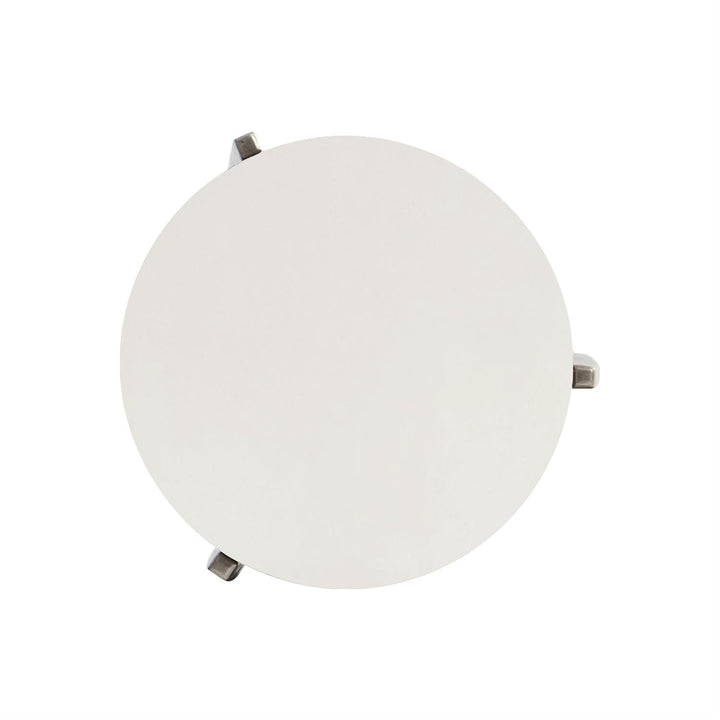 ACCENT TABLE ROUND STONE TOP TEXTURED METAL LEGS #71781