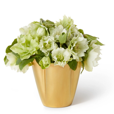 AERIN VASE GILDED CLOVER SMALL