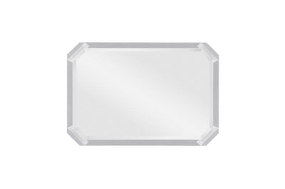 TABLE COCKTAIL RECTANGULAR LUCITE WITH GLASS TOP