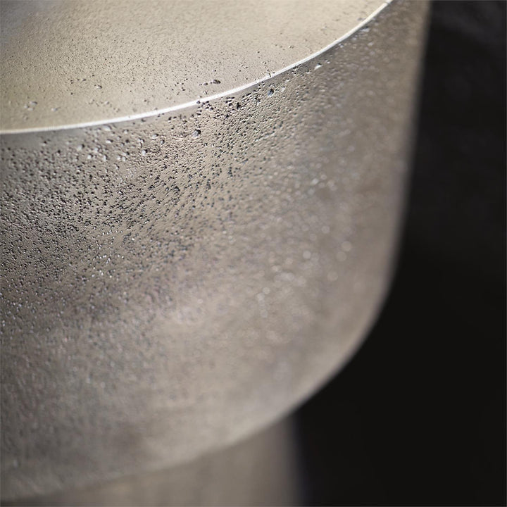 SIDE TABLE ROUND RUSTIC ALUMINUM #59920