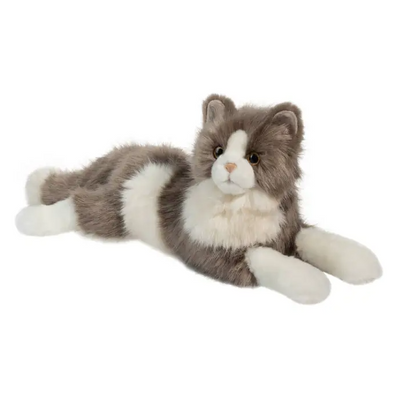 TOY CAT LYING GREY