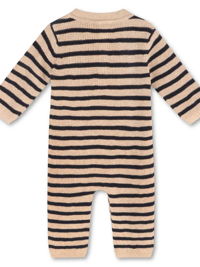 JUMPSUIT NAVY BLUE STRIPE SWEATER KNIT (Available in 3 Sizes)