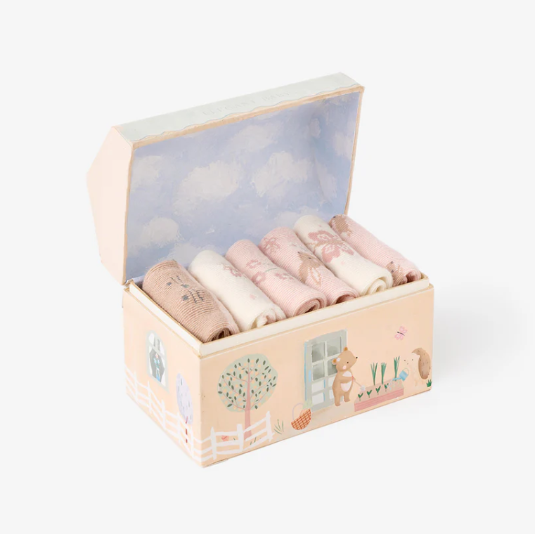 S/6 SOCKS GARDEN PICNIC # 73246