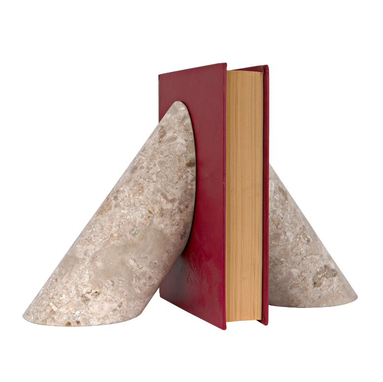 BOOKENDS NATURAL MARBLE COLUMNS