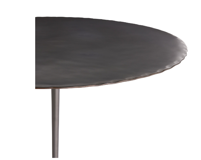 END TABLE METAL TOP WHITE MARBLE BASE (NRD) #57367