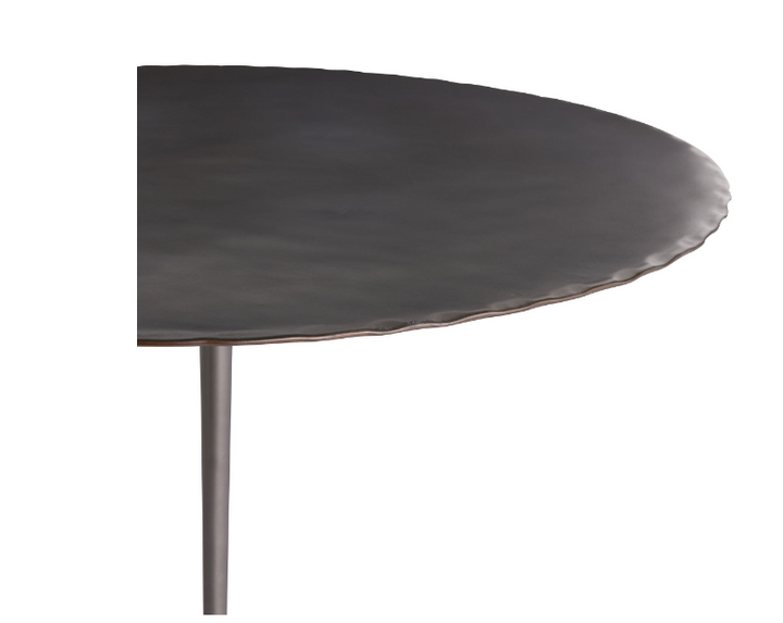 END TABLE METAL TOP WHITE MARBLE BASE (NRD) #57367