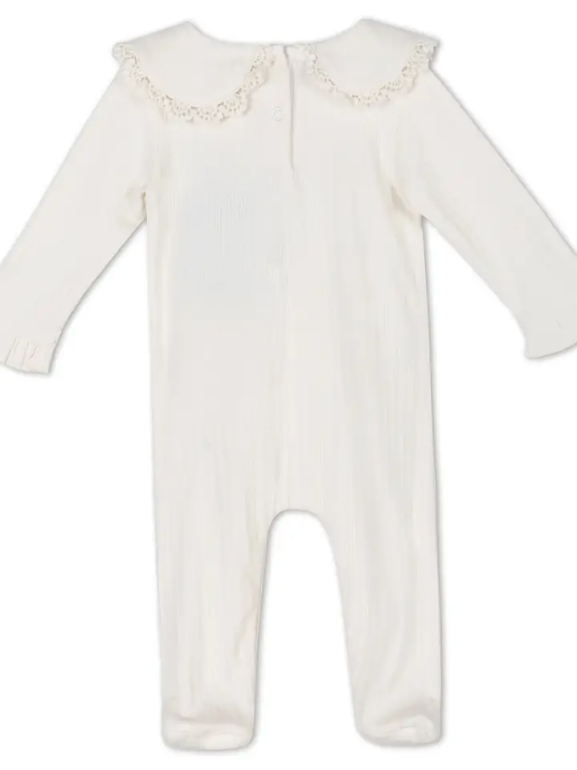 FOOTIE FLORAL&RUFFLE NATURAL