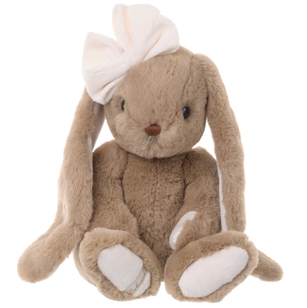 TOY PLUSH BUNNY WITH PINK BOW