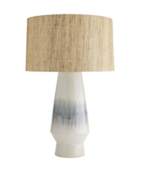 TABLE LAMP TAPERED CERAMIC BLUE HEATHER FINISH (NRD) #51257