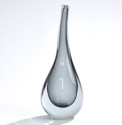 VASE STRETCHED NECK GREY (Available in 2 Sizes)