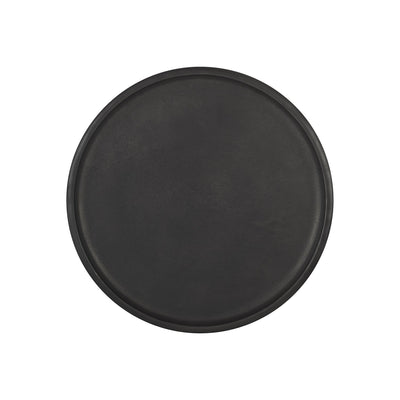 TABLE SIDE ROUND BLACK TEXTURED METAL