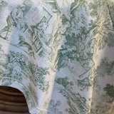 TABLECLOTH TOILE GREEN&CREAM
