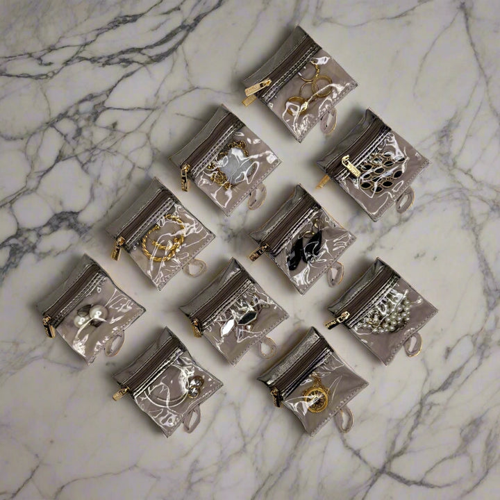 JEWELRY CASE TRAVEL BRONZE QUILTED