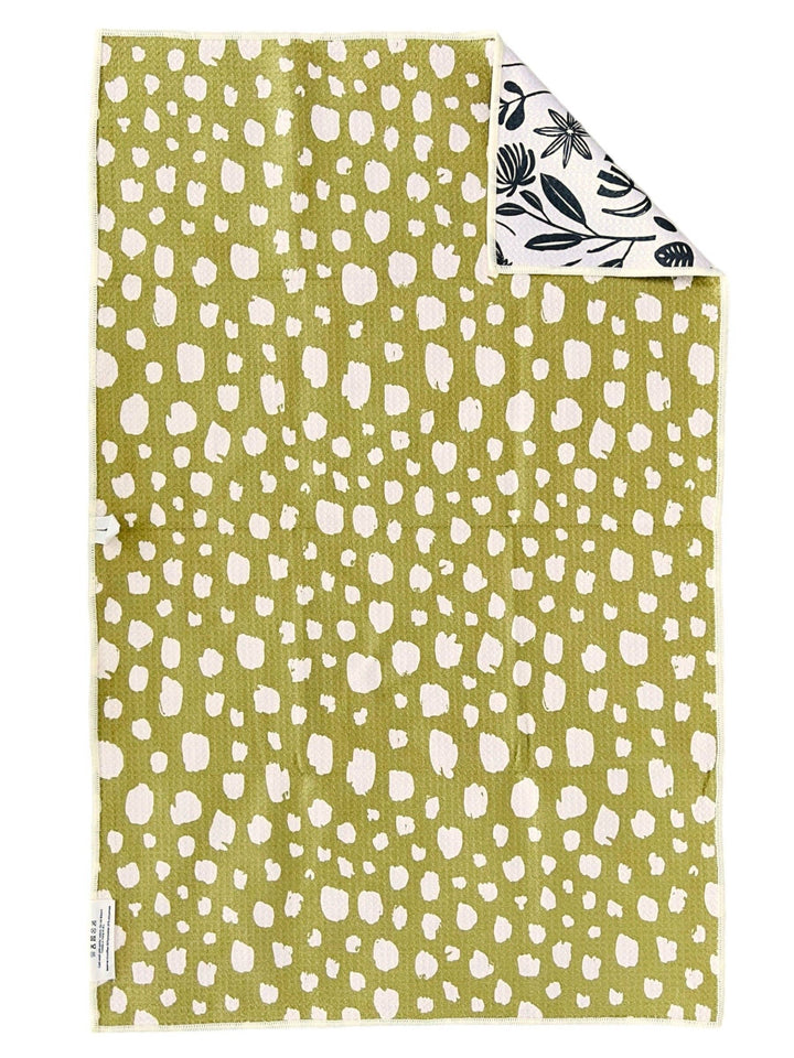 HAND TOWEL VINTAGE HIGHWAY CREAM PEA GREEN