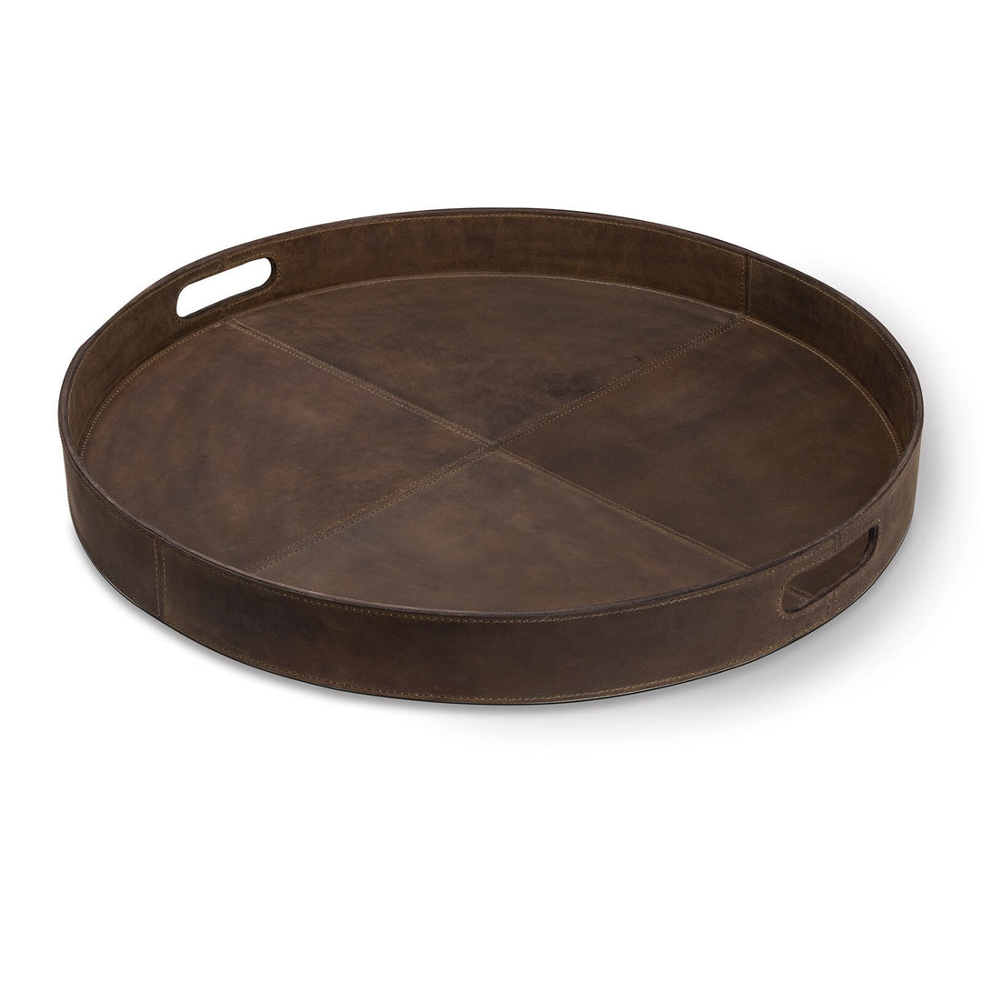 TRAY ROUND LEATHER