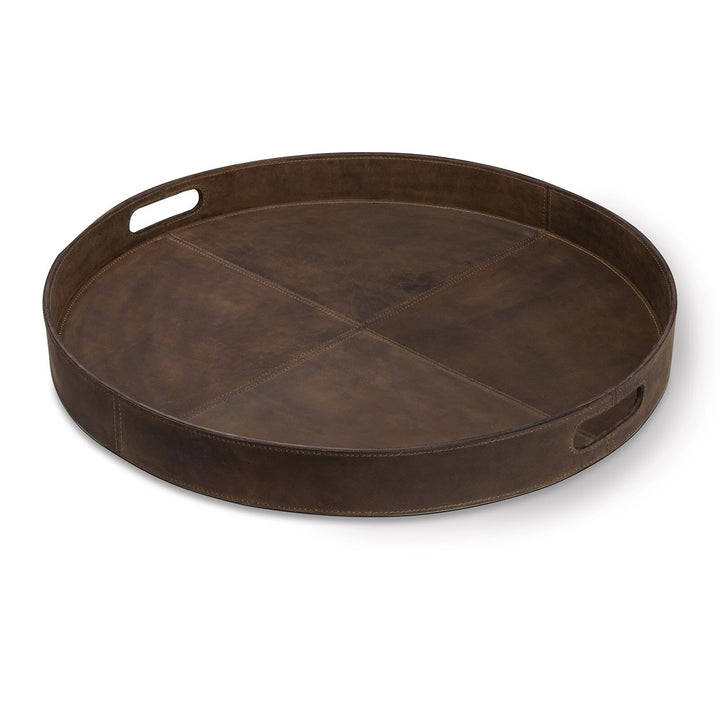 TRAY ROUND LEATHER