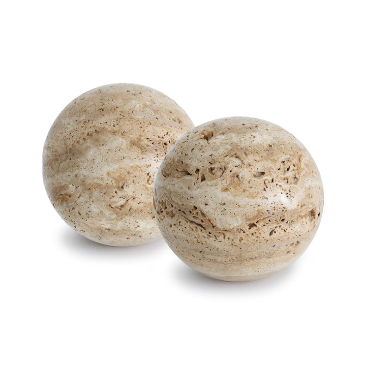 BOOKEND SET TRAVERTINE NATURAL