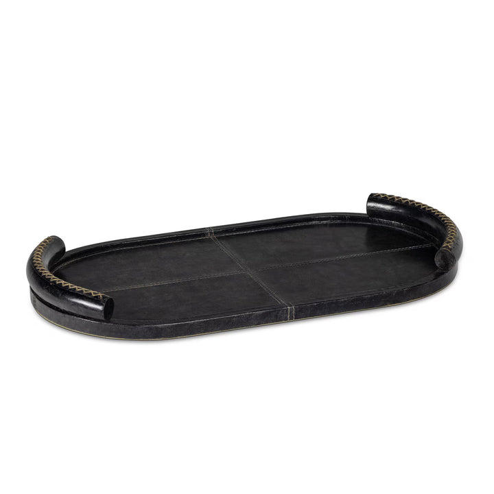 TRAY LEATHER OVAL