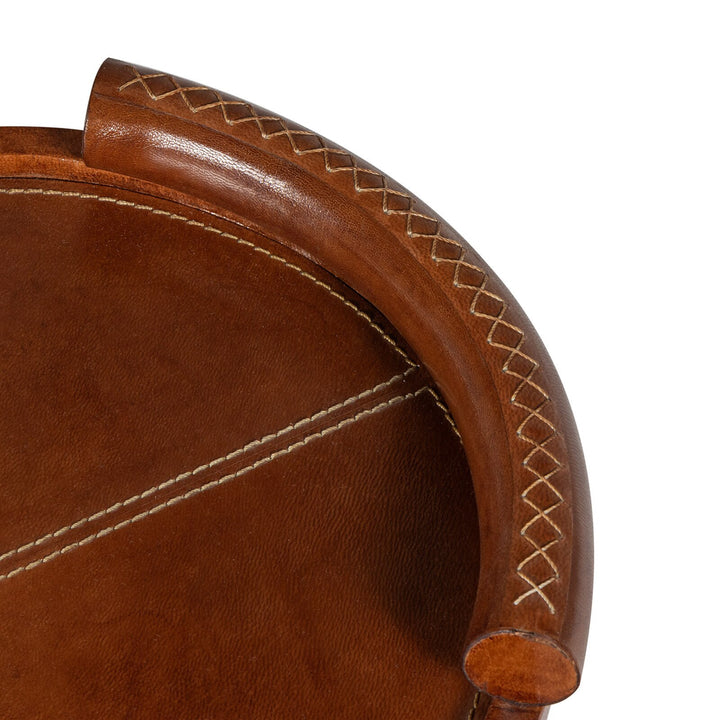 TRAY LEATHER OVAL