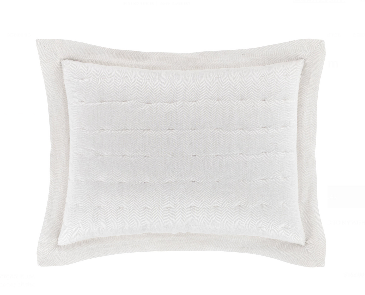 SHAM BRUSSELS QUILTED (Available in 3 Sizes and 2 Colors)